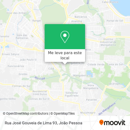 Rua José Gouveia de Lima 93 mapa
