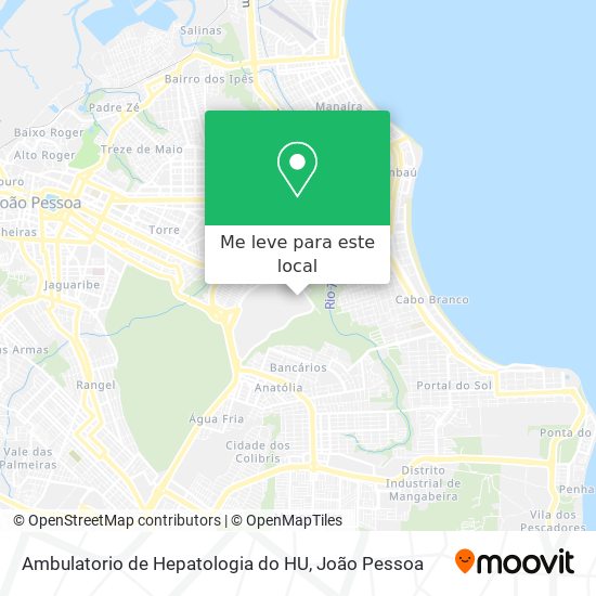 Ambulatorio de Hepatologia do HU mapa