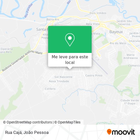 Rua Cajá mapa