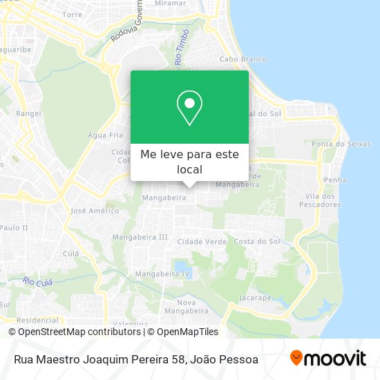 Rua Maestro Joaquim Pereira 58 mapa