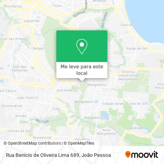 Rua Benício de Oliveira Lima 689 mapa