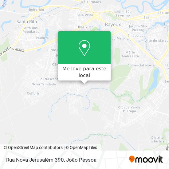 Rua Nova Jerusalém 390 mapa