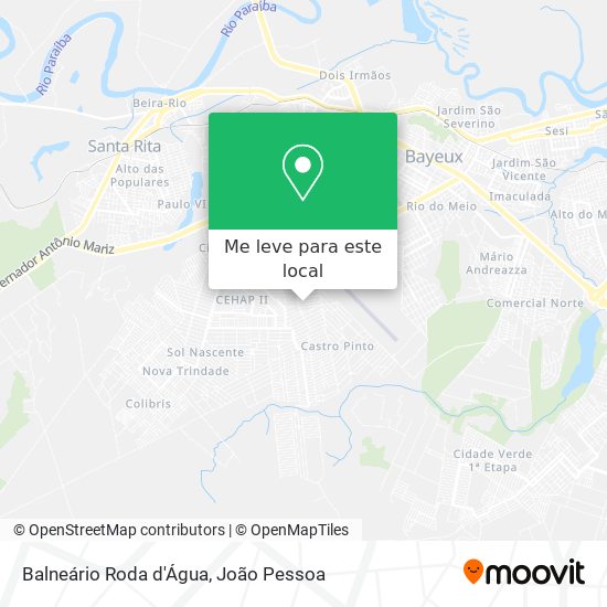 Balneário Roda d'Água mapa
