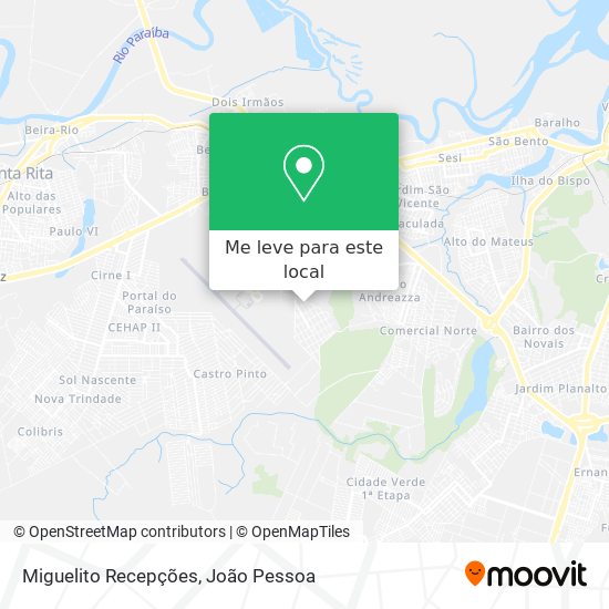 Miguelito Recepções mapa
