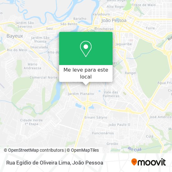 Rua Egídio de Oliveira Lima mapa