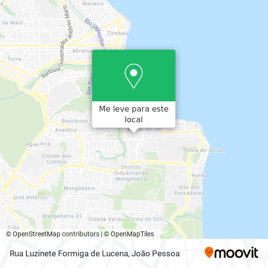 Rua Luzinete Formiga de Lucena mapa