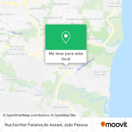 Rua Escritor Patativa do Assaré mapa