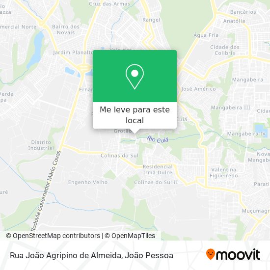 Rua João Agripino de Almeida mapa