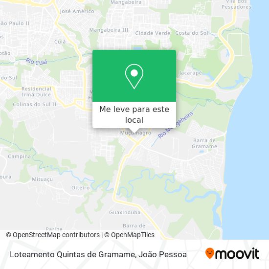 Loteamento Quintas de Gramame mapa