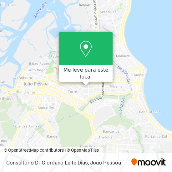 Consultório Dr Giordano Leite Dias mapa