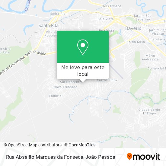 Rua Absalão Marques da Fonseca mapa