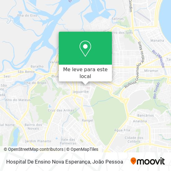 Hospital De Ensino Nova Esperança mapa