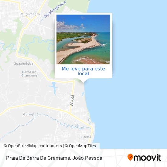 Praia De Barra De Gramame mapa