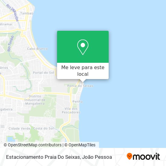 Estacionamento Praia Do Seixas mapa