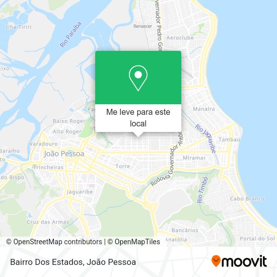 Bairro Dos Estados mapa