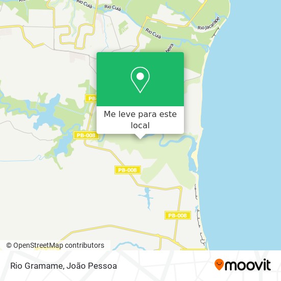 Rio Gramame mapa
