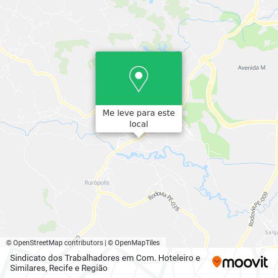 Sindicato dos Trabalhadores em Com. Hoteleiro e Similares mapa