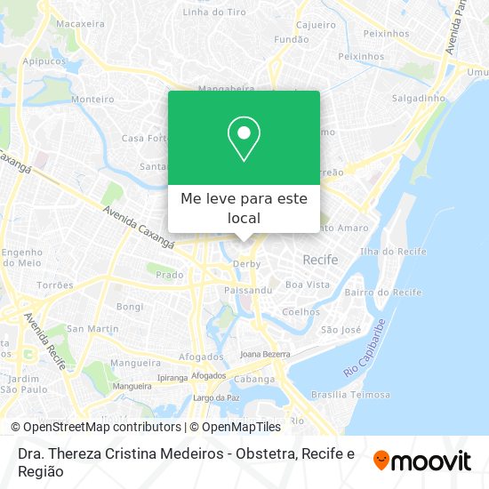 Dra. Thereza Cristina Medeiros - Obstetra mapa