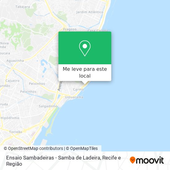 Ensaio Sambadeiras - Samba de Ladeira mapa
