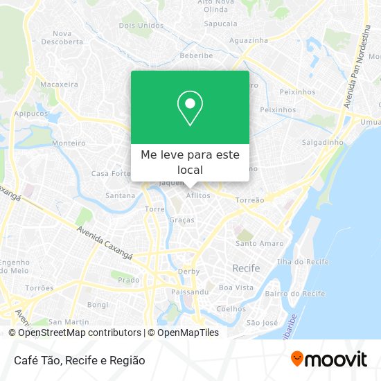 Café Tão mapa