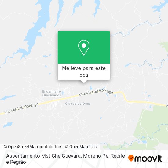 Assentamento Mst Che Guevara.  Moreno Pe mapa