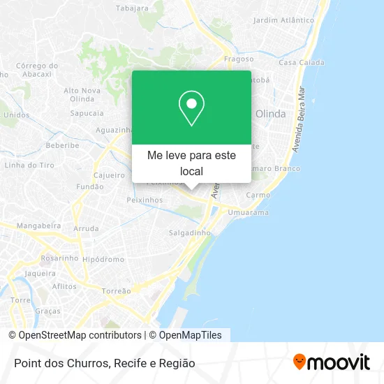 Point dos Churros mapa