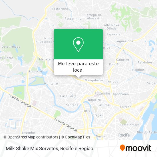 Milk Shake Mix Sorvetes mapa