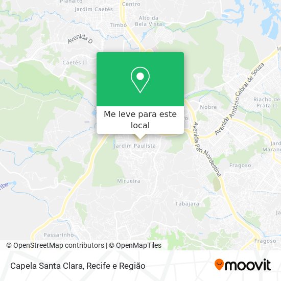 Capela Santa Clara mapa