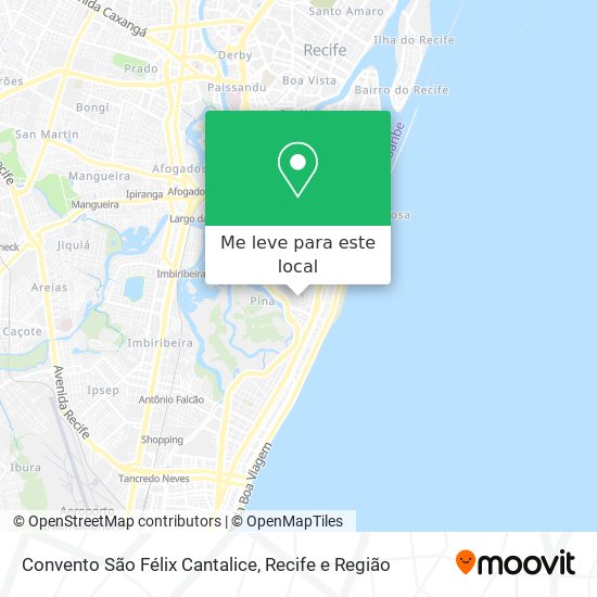 Convento São Félix Cantalice mapa
