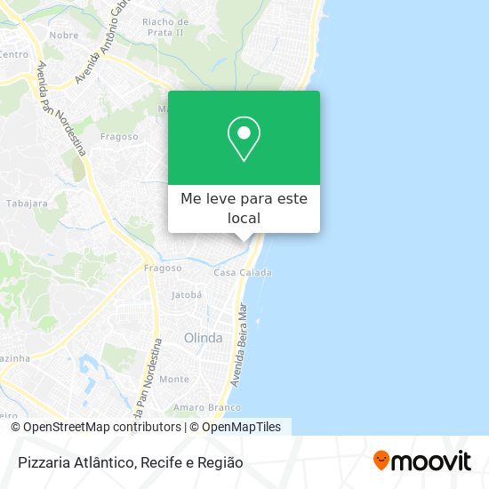 Pizzaria Atlântico mapa