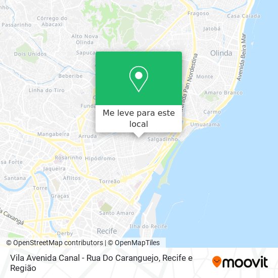 Vila Avenida Canal - Rua Do Caranguejo mapa