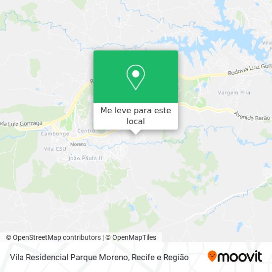 Vila Residencial Parque Moreno mapa