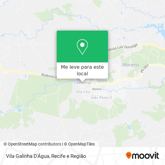 Vila Galinha D'Água mapa