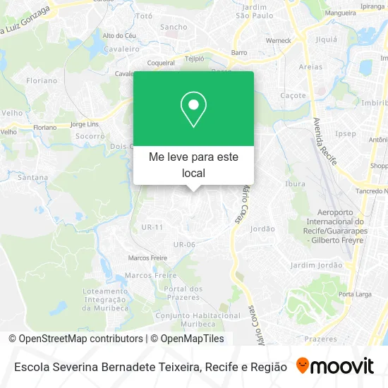 Escola Severina Bernadete Teixeira mapa