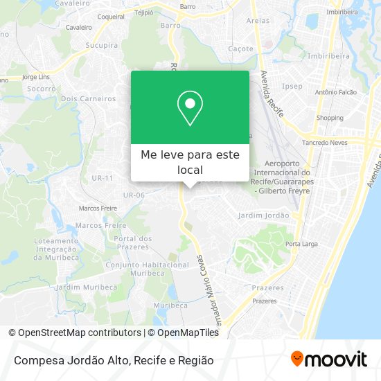 Compesa Jordão Alto mapa