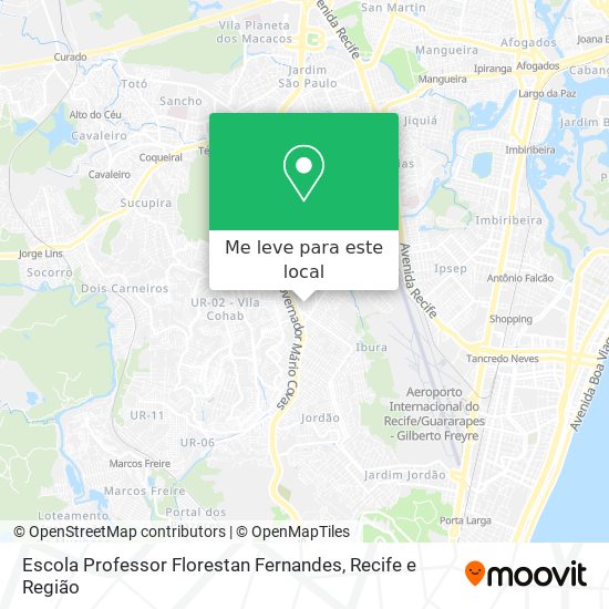 Escola Professor Florestan Fernandes mapa
