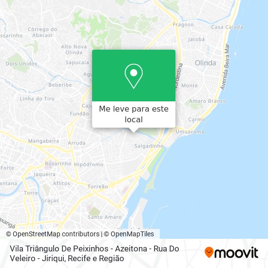 Vila Triângulo De Peixinhos - Azeitona - Rua Do Veleiro - Jiriqui mapa