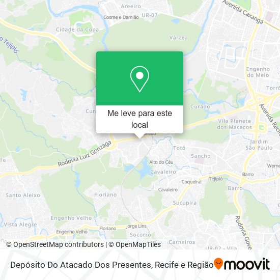 Depósito Do Atacado Dos Presentes mapa