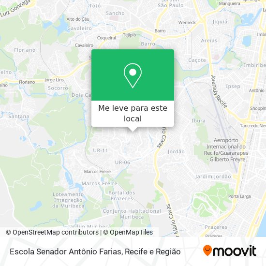 Escola Senador Antônio Farias mapa