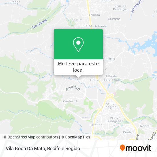 Vila Boca Da Mata mapa