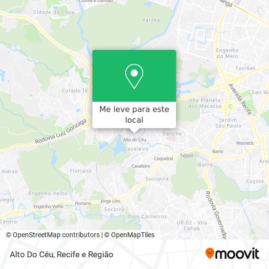 Alto Do Céu mapa