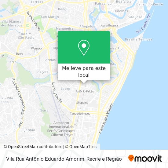 Vila Rua Antônio Eduardo Amorim mapa