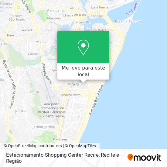 Estacionamento Shopping Center Recife mapa