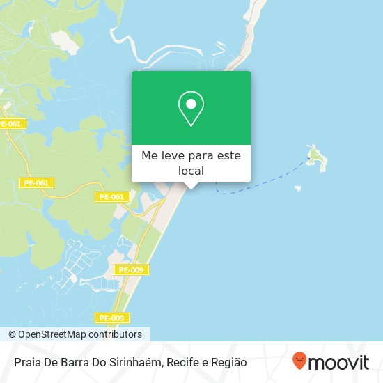 Praia De Barra Do Sirinhaém mapa