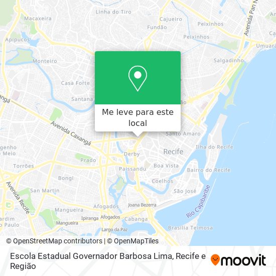 Escola Estadual Governador Barbosa Lima mapa