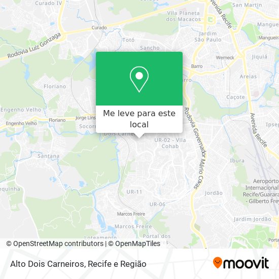Alto Dois Carneiros mapa