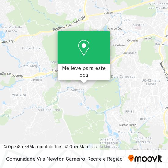Comunidade Vila Newton Carneiro mapa