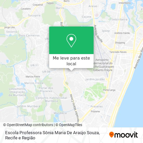 Escola Professora Sônia Maria De Araújo Souza mapa