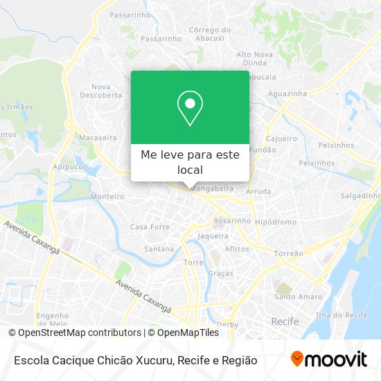 Escola Cacique Chicão Xucuru mapa