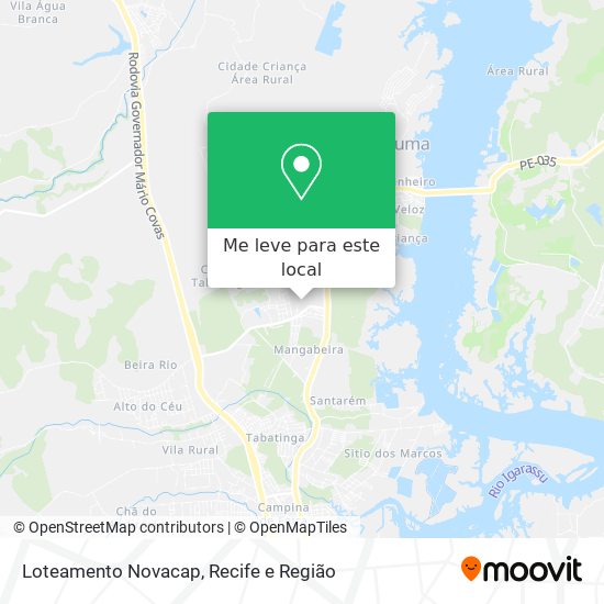 Loteamento Novacap mapa